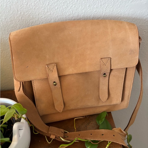 Madewell | RARE Essex vintage brown leather satchel crossbody bag - Picture 2 of 14